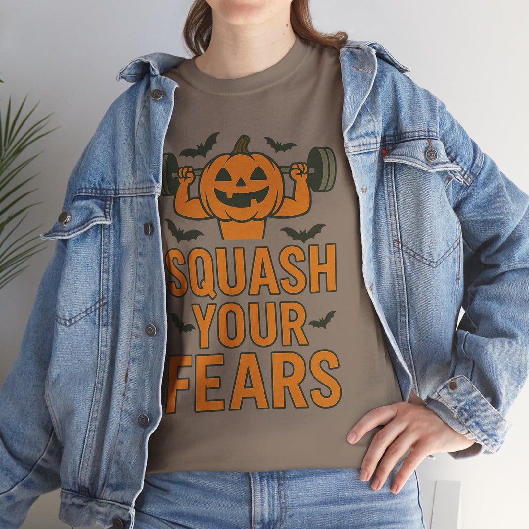 Squash Your Fears. Halloween Unisex Heavy Cotton Tee