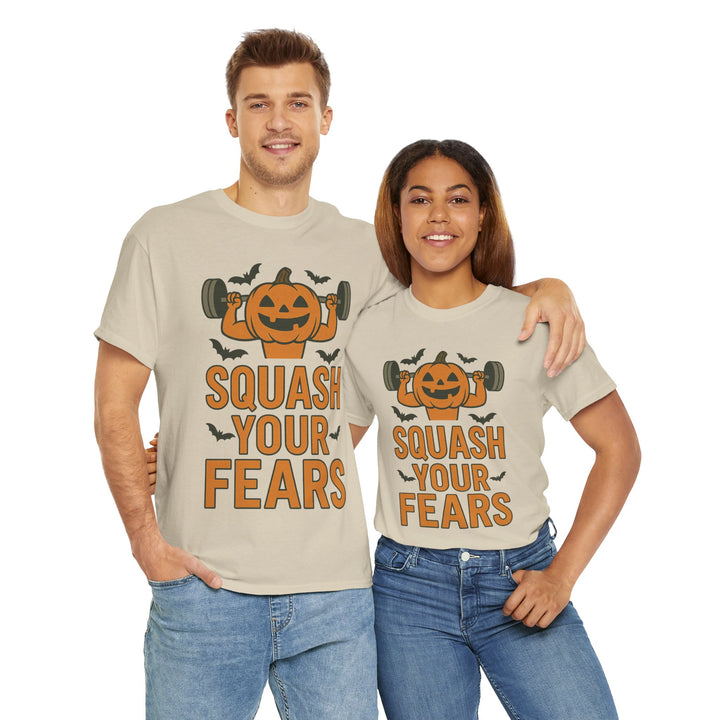 Squash Your Fears. Halloween Unisex Heavy Cotton Tee
