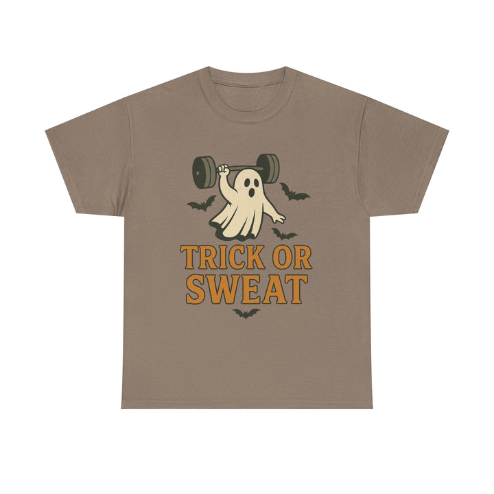 Trick or Sweat. Halloween Unisex Heavy Cotton Tee