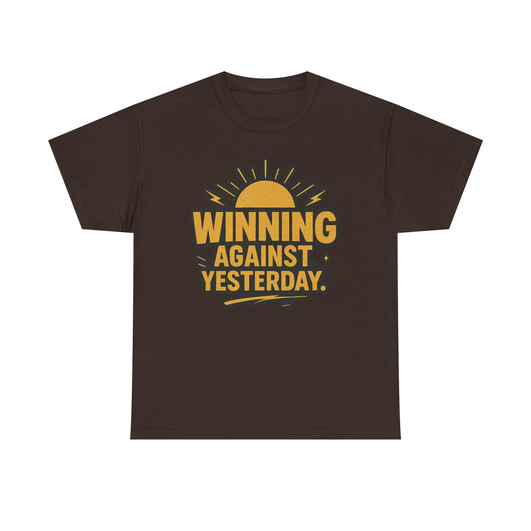 Winning Against Yesterday. Unisex Heavy Cotton Tee
