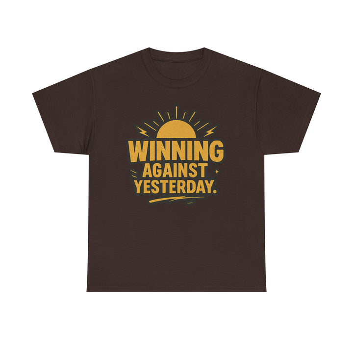 Winning Against Yesterday. Unisex Heavy Cotton Tee