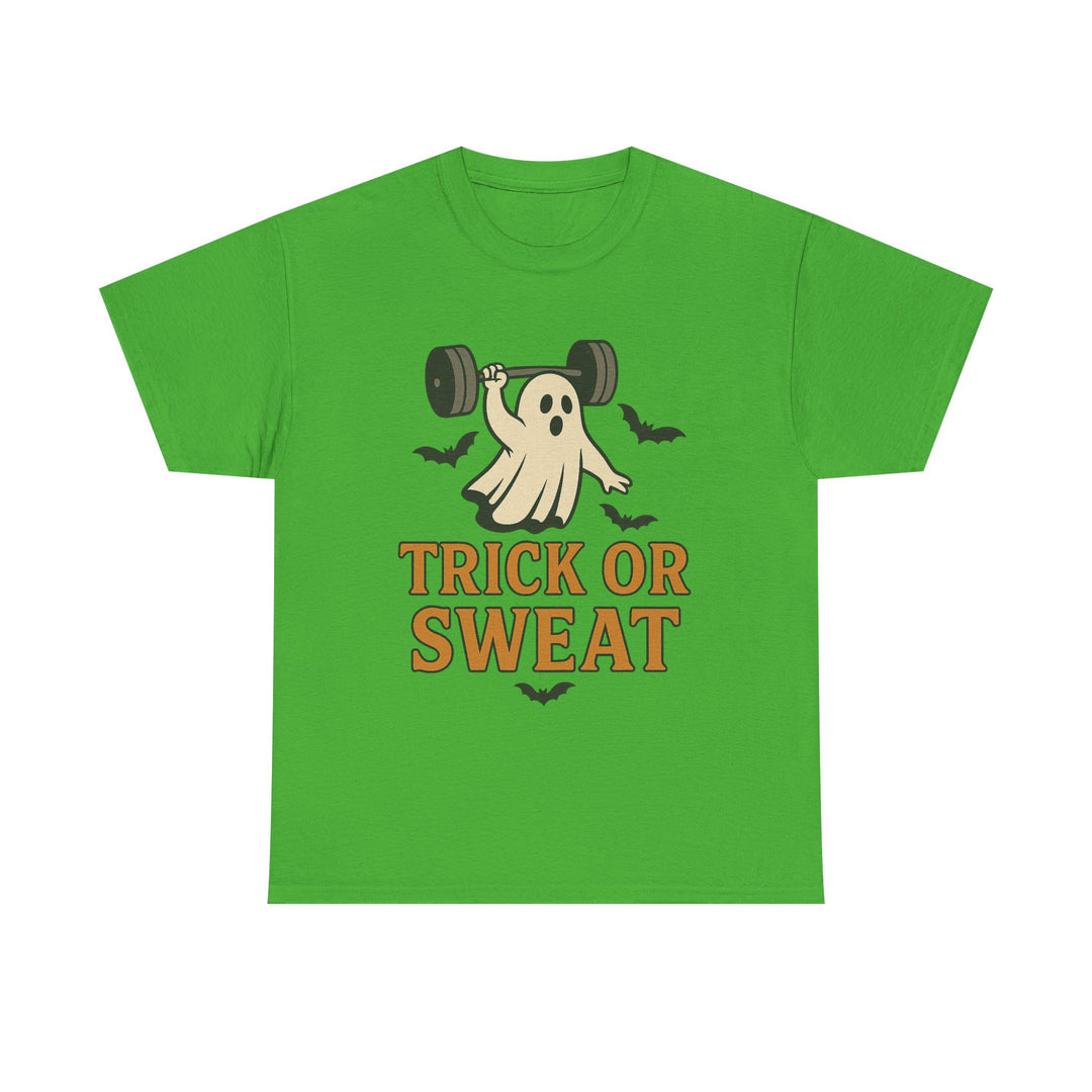 Trick or Sweat. Halloween Unisex Heavy Cotton Tee