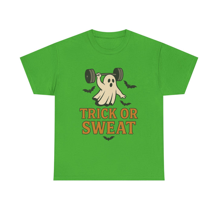 Trick or Sweat. Halloween Unisex Heavy Cotton Tee