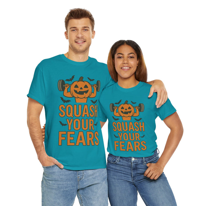 Squash Your Fears. Halloween Unisex Heavy Cotton Tee