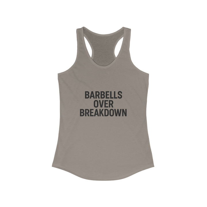 Barbells over Breakdown. Women's Racerback Tank