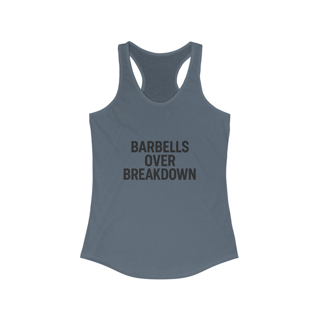 Barbells over Breakdown. Women's Racerback Tank