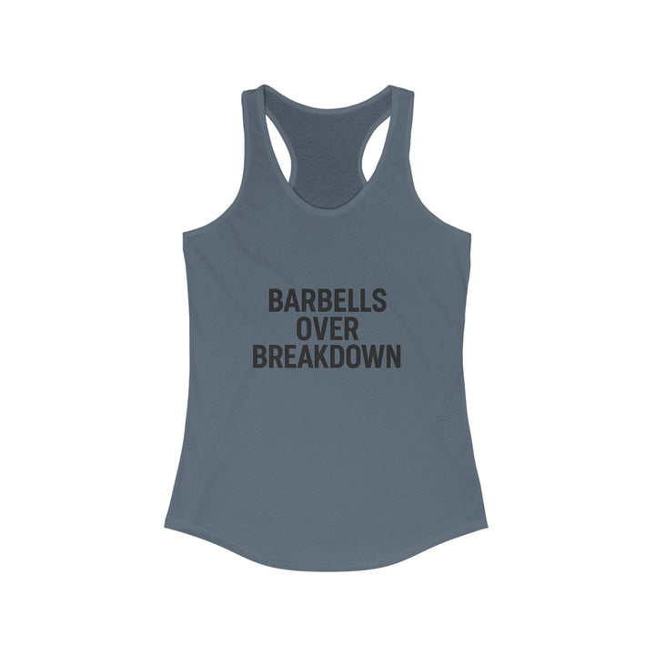 Barbells over Breakdown. Women's Racerback Tank