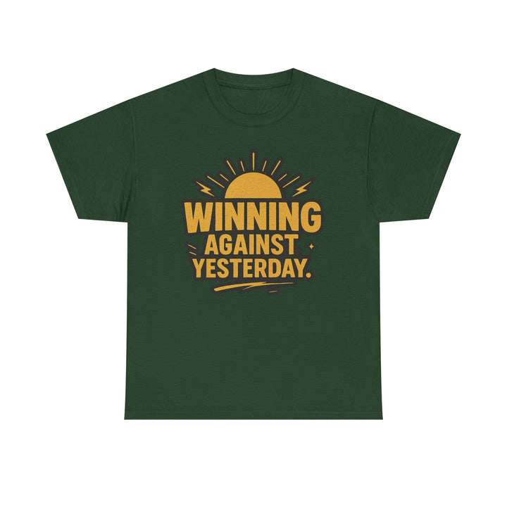 Winning Against Yesterday. Unisex Heavy Cotton Tee