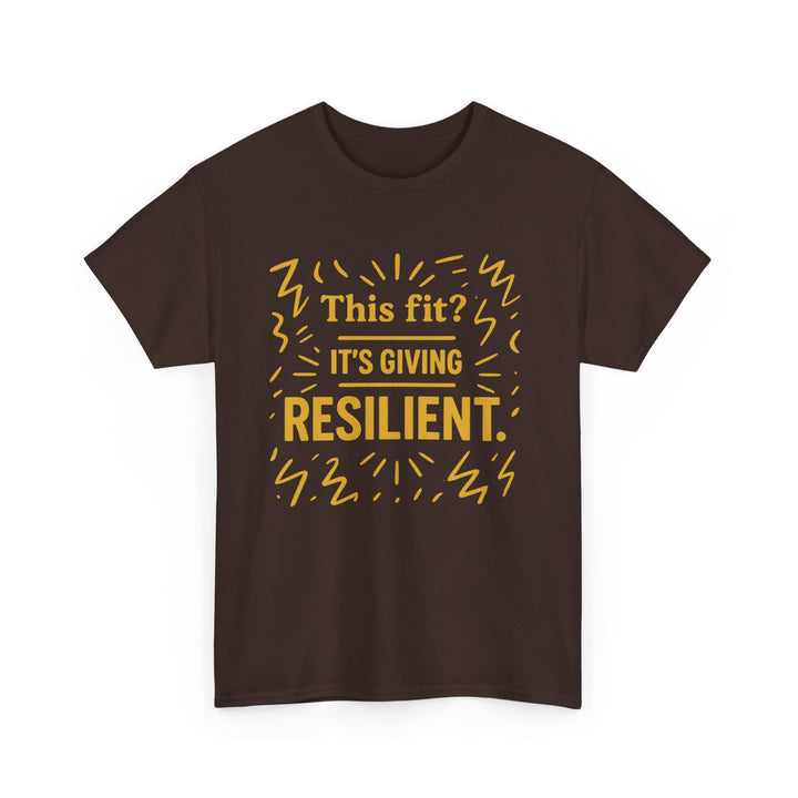 This Fit? It's Giving Resilient. Unisex Heavy Cotton Tee