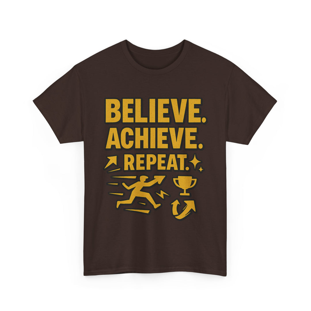 Believe. Achieve. Repeat. Unisex Heavy Cotton Tee