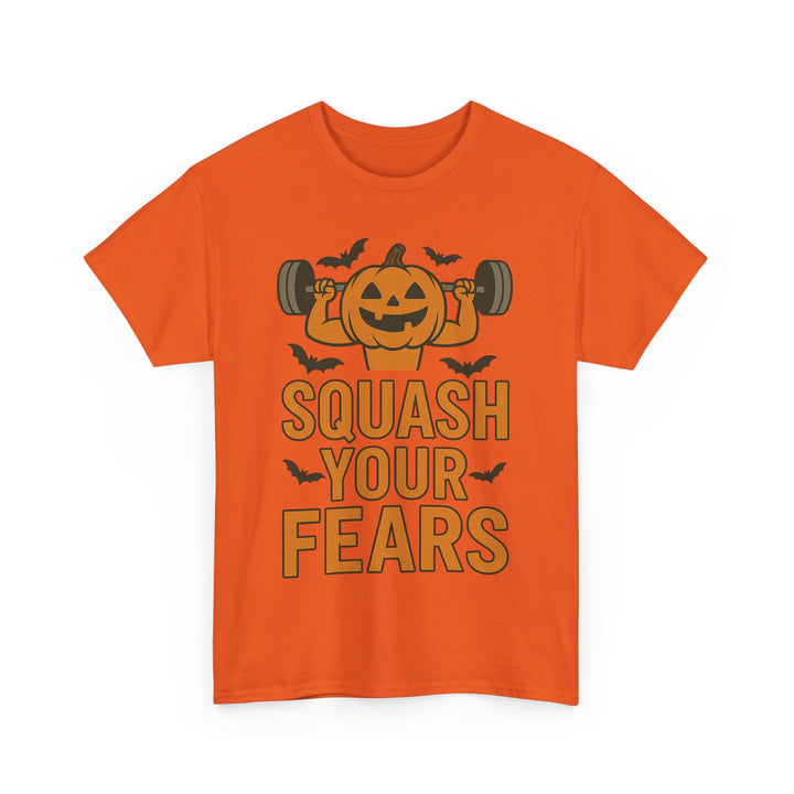 Squash Your Fears. Halloween Unisex Heavy Cotton Tee