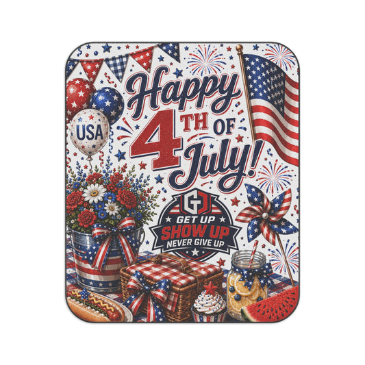 Patriotic 4th of July Picnic Blanket | Waterproof Outdoor USA Independence Day Blanket | Portable American Pride Stadium & Beach Blanke
