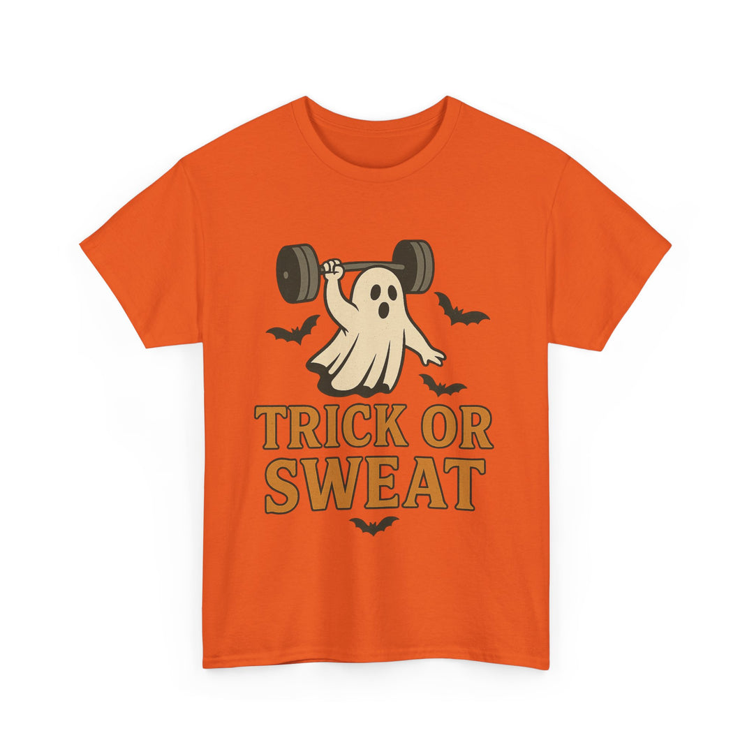 Trick or Sweat. Halloween Unisex Heavy Cotton Tee