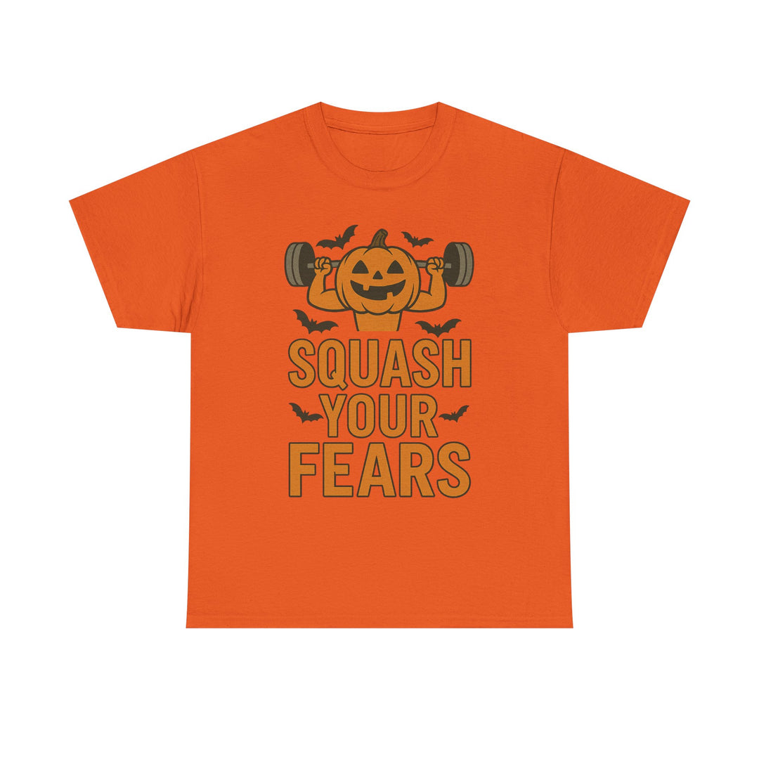 Squash Your Fears. Halloween Unisex Heavy Cotton Tee