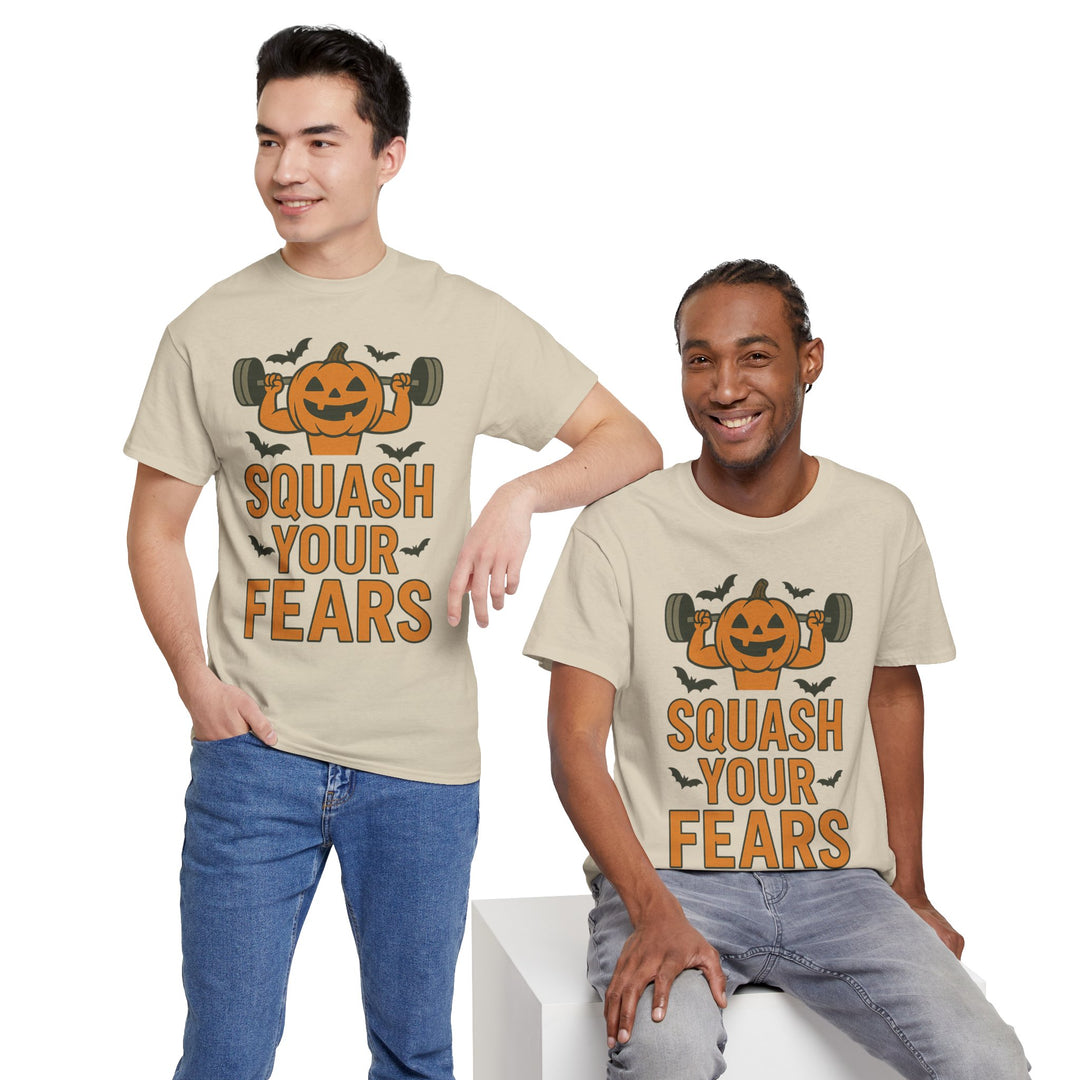 Squash Your Fears. Halloween Unisex Heavy Cotton Tee
