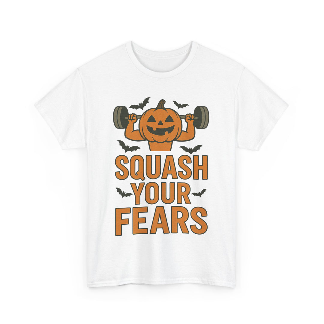 Squash Your Fears. Halloween Unisex Heavy Cotton Tee