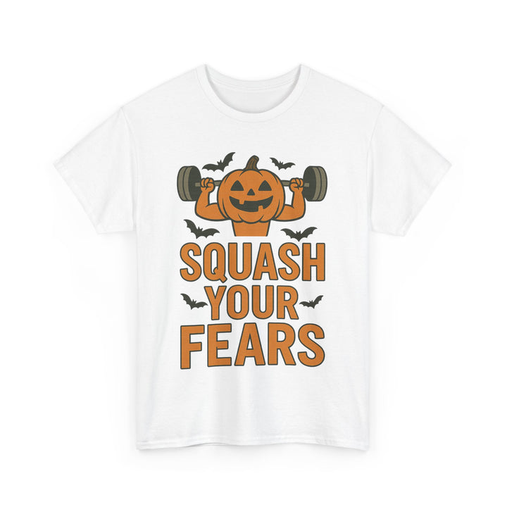 Squash Your Fears. Halloween Unisex Heavy Cotton Tee