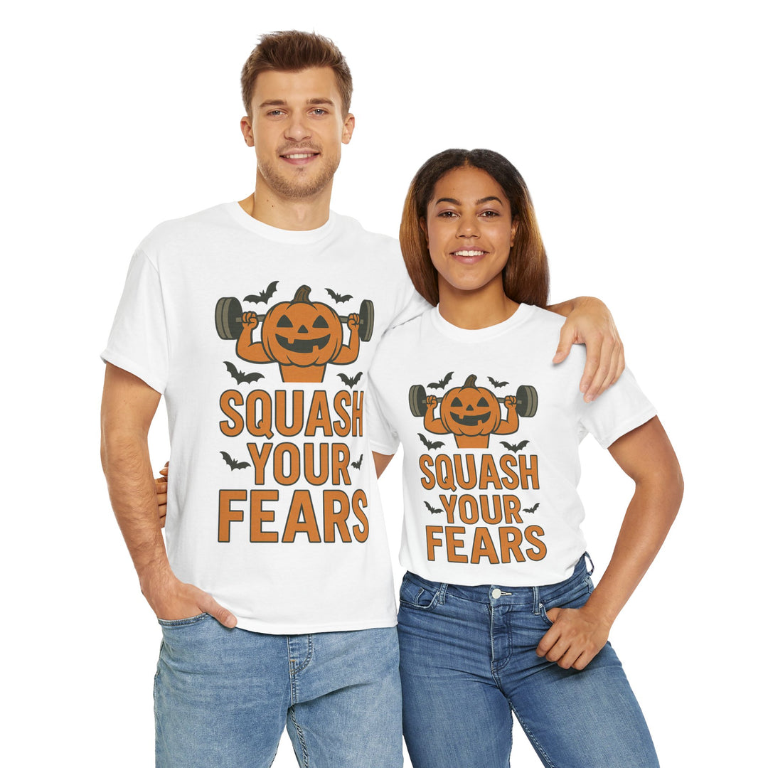 Squash Your Fears. Halloween Unisex Heavy Cotton Tee
