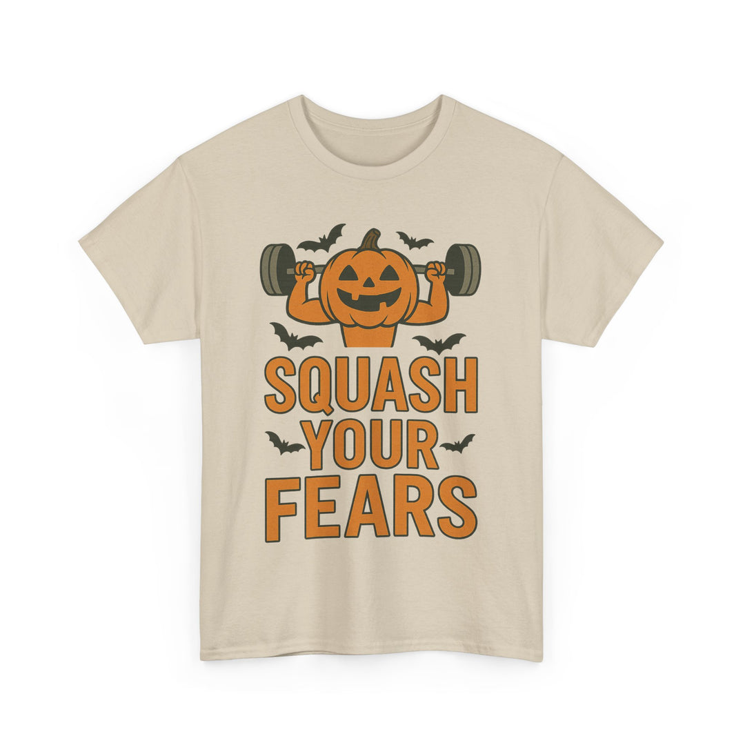 Squash Your Fears. Halloween Unisex Heavy Cotton Tee