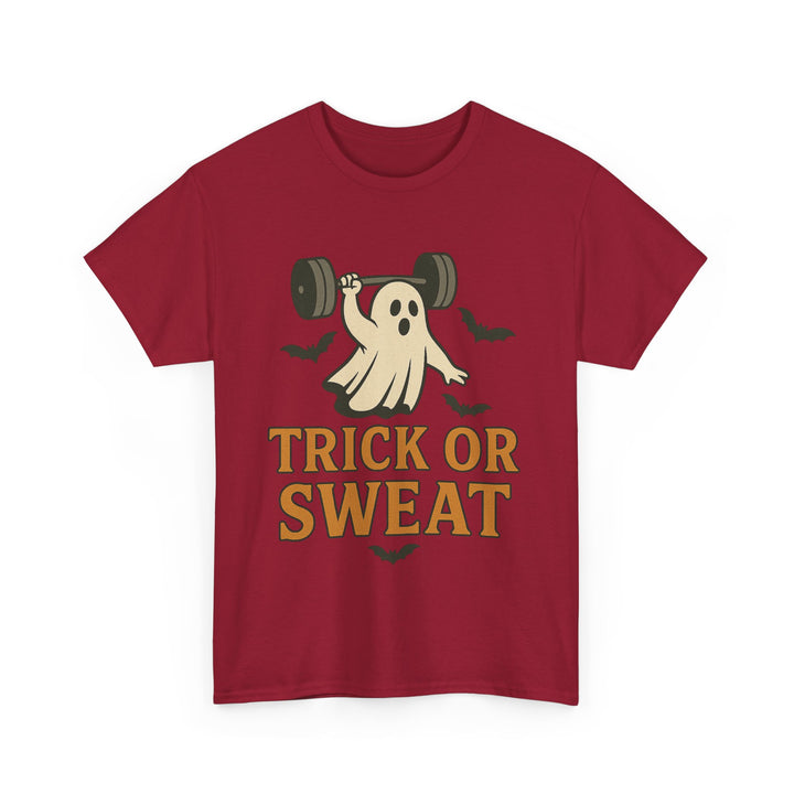 Trick or Sweat. Halloween Unisex Heavy Cotton Tee