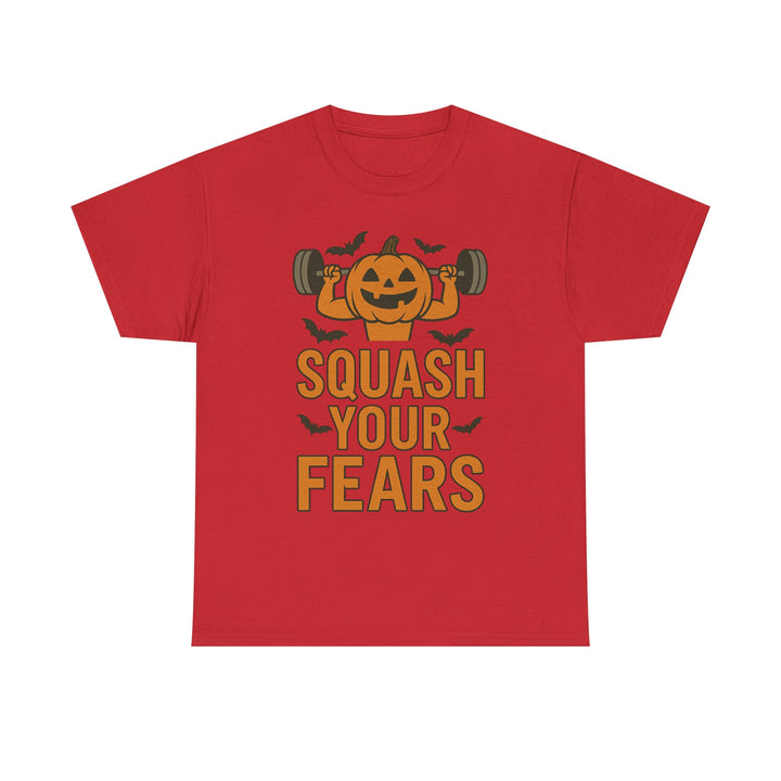 Squash Your Fears. Halloween Unisex Heavy Cotton Tee