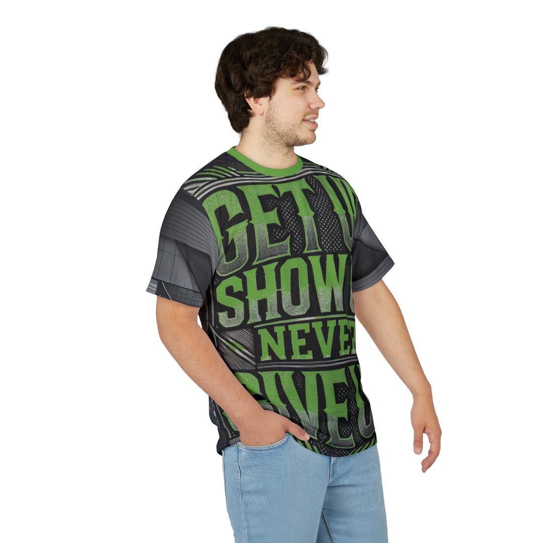Relentless Drive Tee – Get Up, Show Up, Never Give Up (Green)