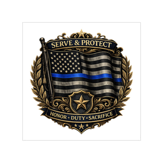 Blue Line Legacy Waterproof Sticker