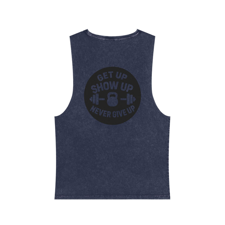 Barbells over breakdown muscle tank