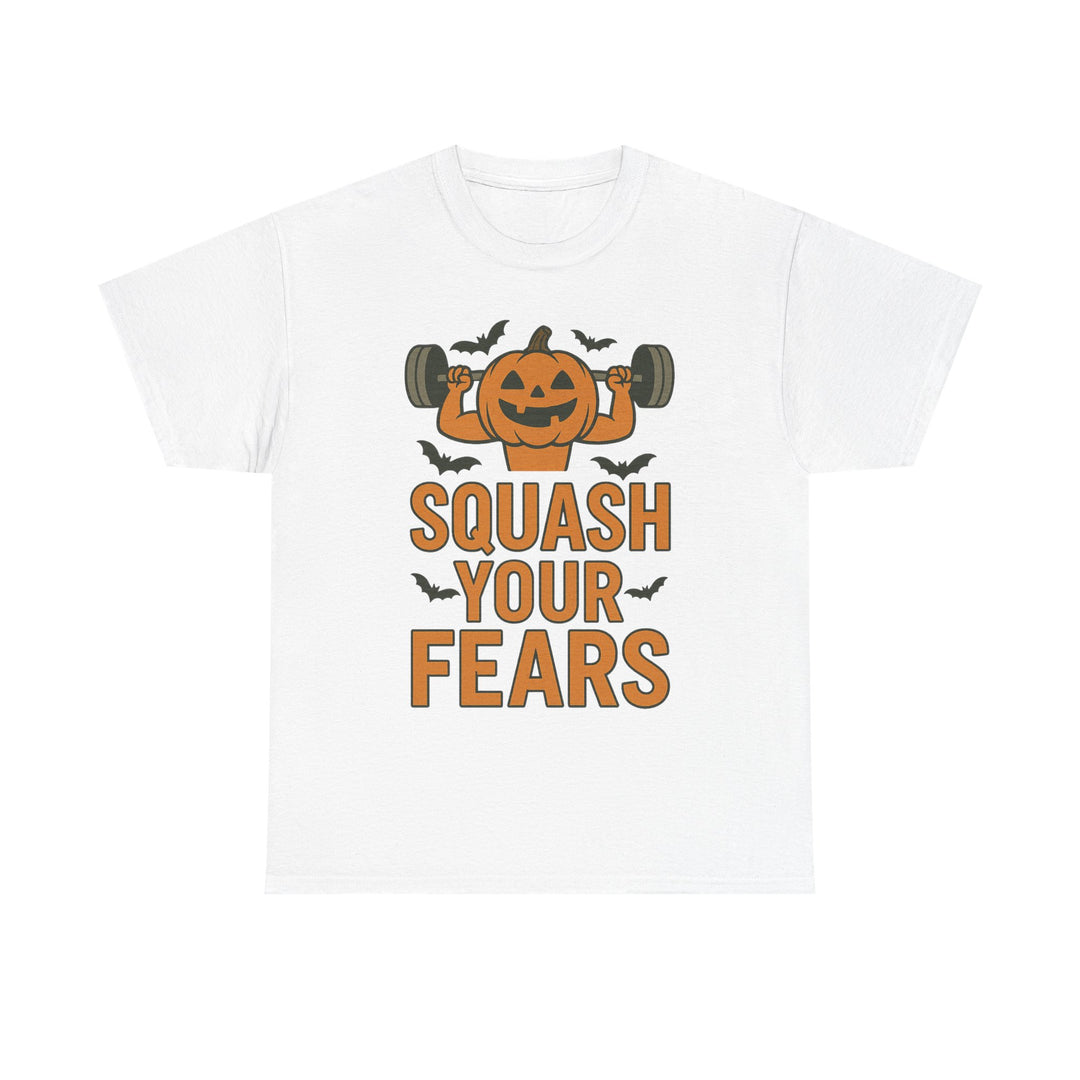 Squash Your Fears. Halloween Unisex Heavy Cotton Tee