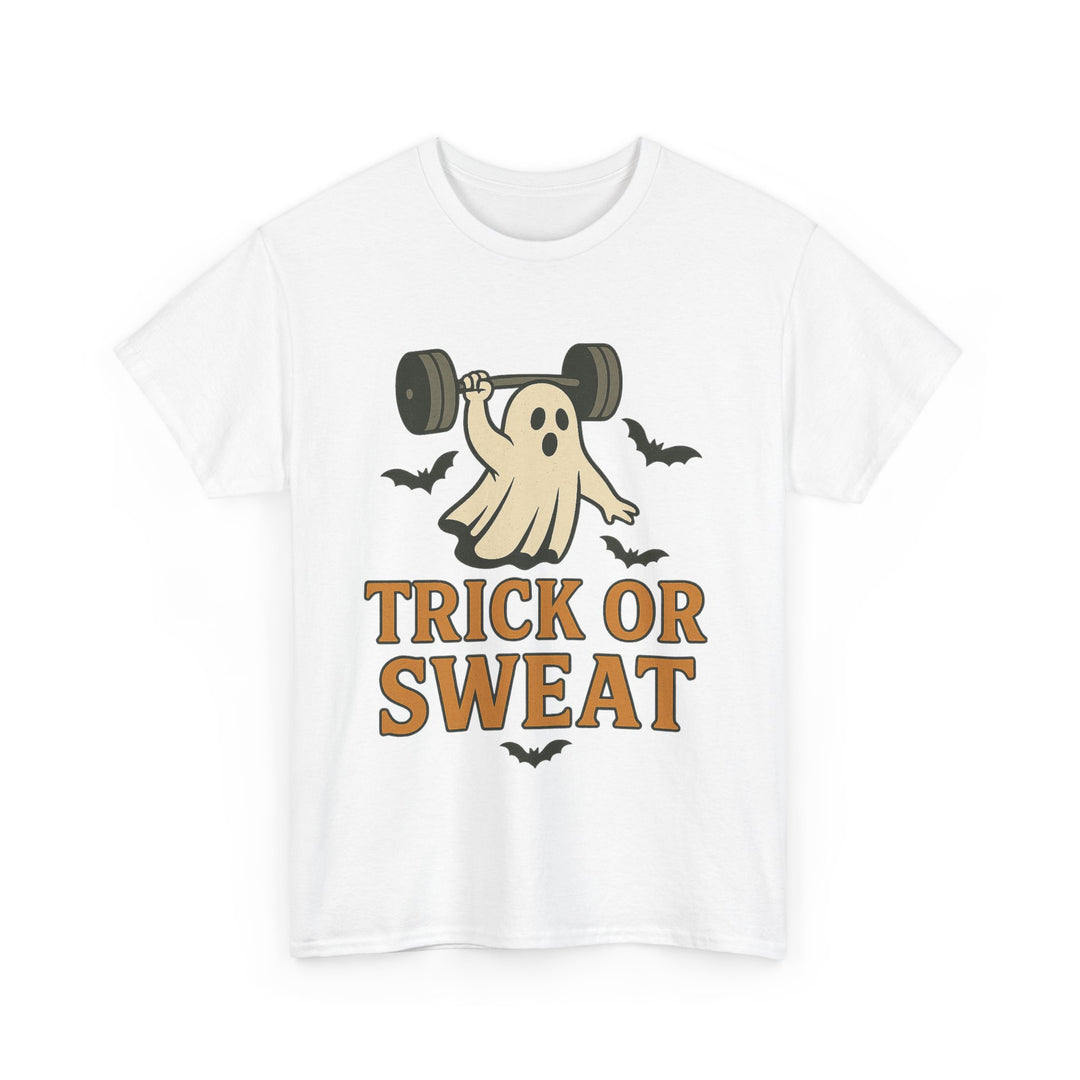 Trick or Sweat. Halloween Unisex Heavy Cotton Tee