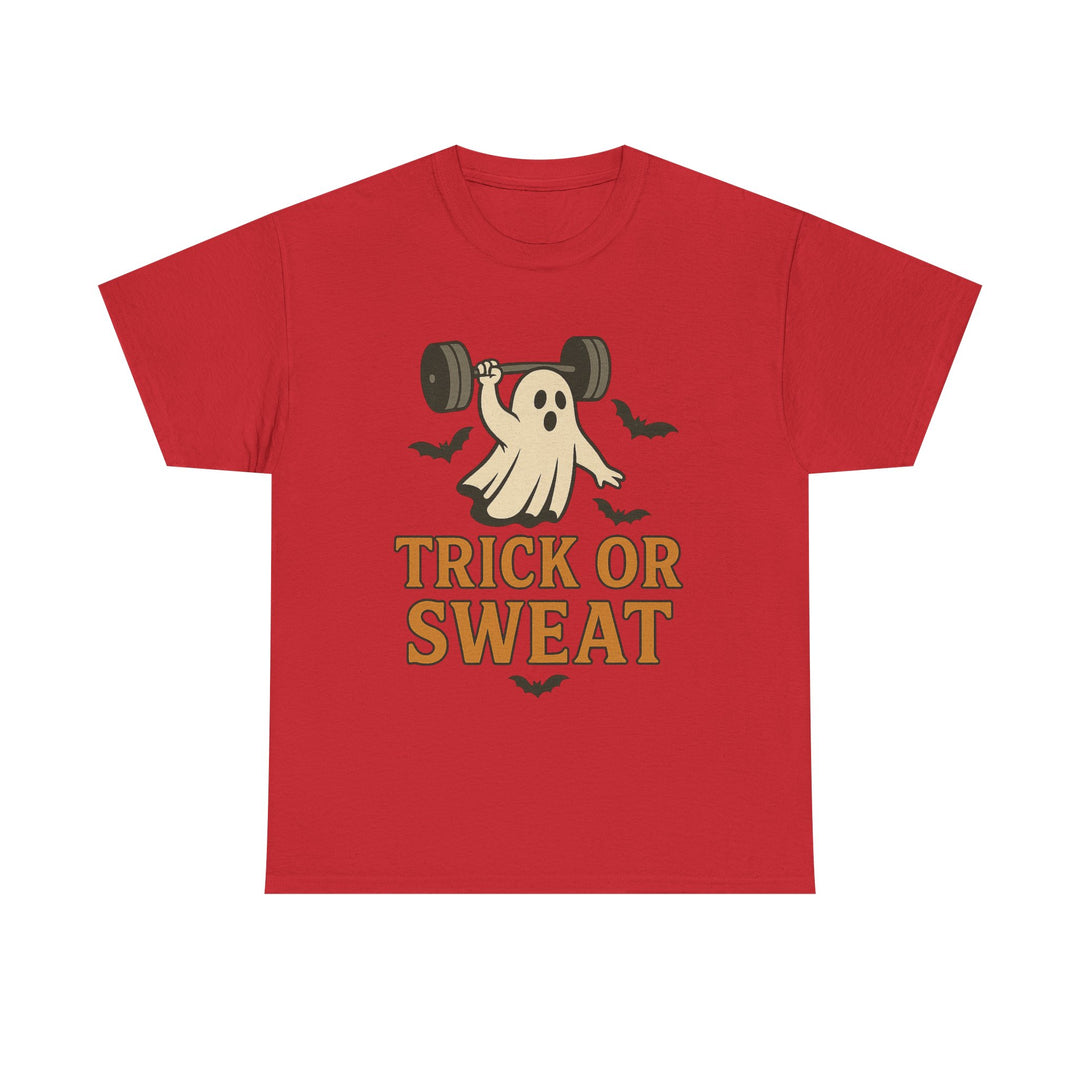 Trick or Sweat. Halloween Unisex Heavy Cotton Tee