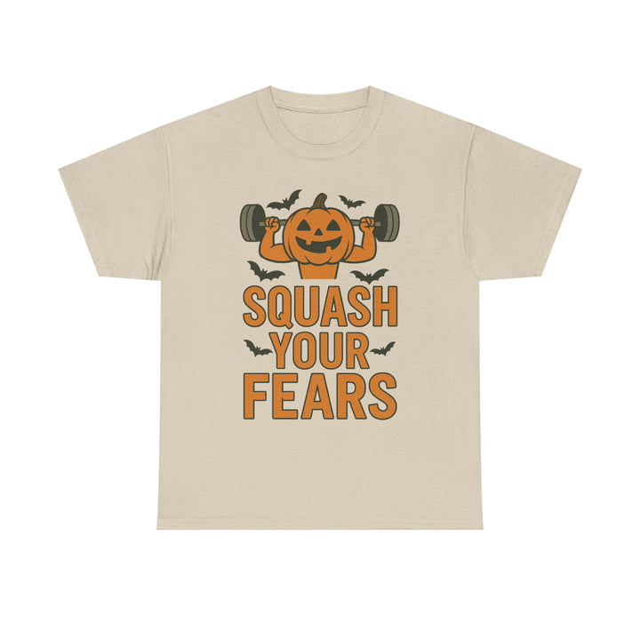 Squash Your Fears. Halloween Unisex Heavy Cotton Tee