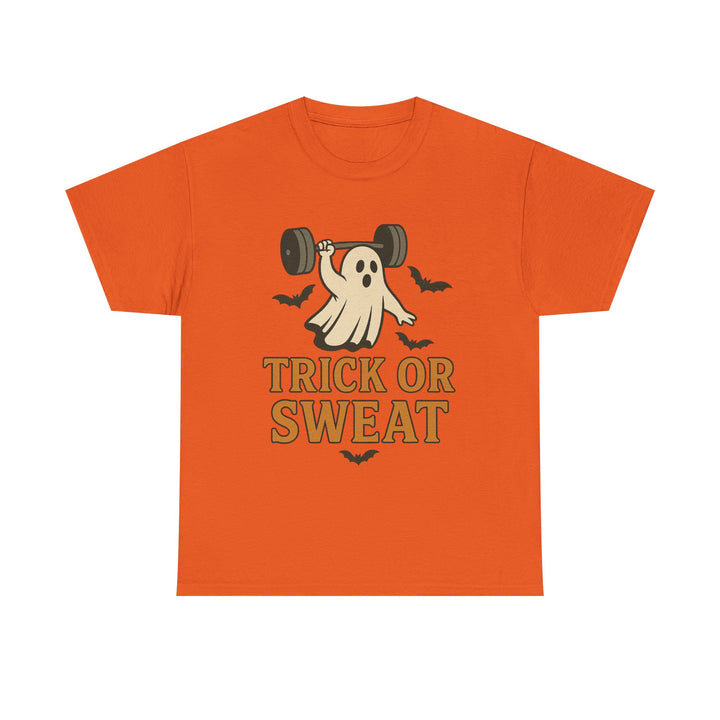 Trick or Sweat. Halloween Unisex Heavy Cotton Tee