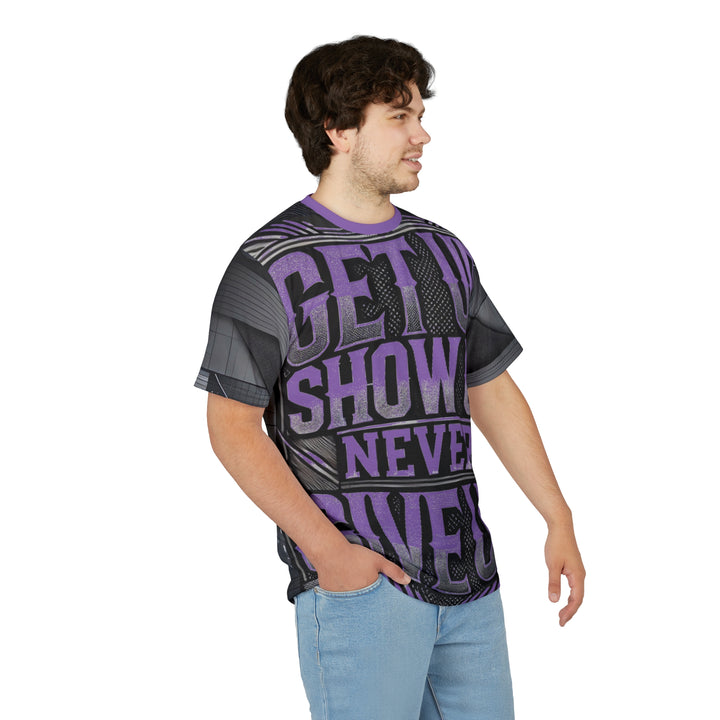 Relentless Drive Tee – Get Up, Show Up, Never Give Up (Light Purple)