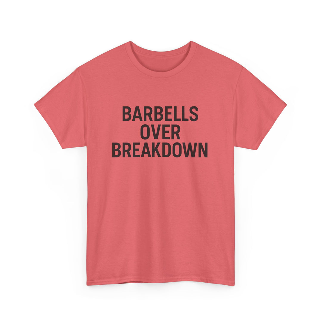 Barbells Over Breakdown. Unisex Heavy Cotton Tee