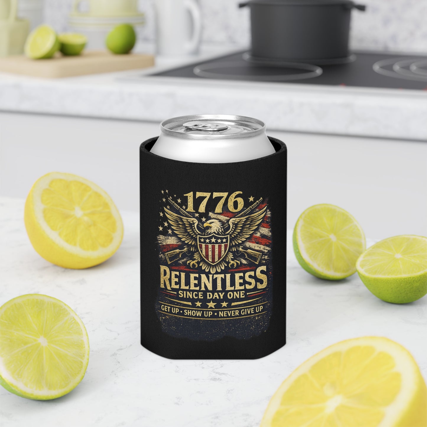 4th of July Can Cooler – Patriotic Drink Insulator for Independence Day, BBQs, Fireworks & Summer Parties