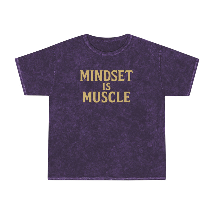 Mindset is Muscle. Unisex Vintage Mineral Wash Tee