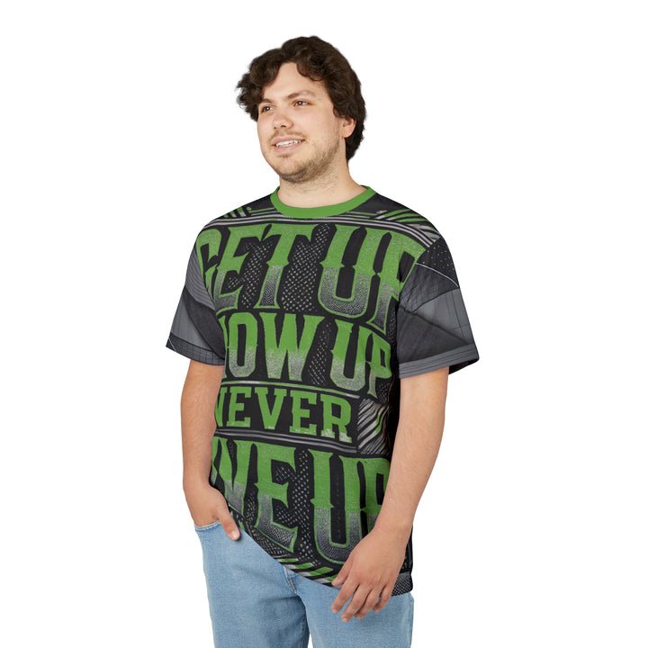 Relentless Drive Tee – Get Up, Show Up, Never Give Up (Green)