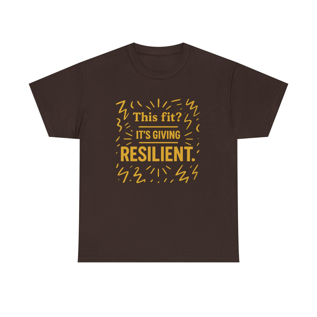 This Fit? It's Giving Resilient. Unisex Heavy Cotton Tee