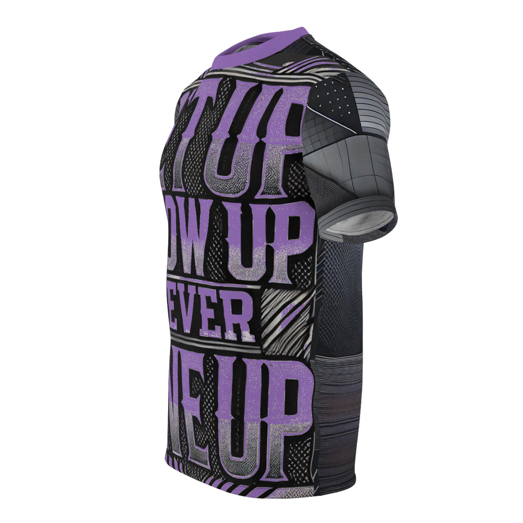 Relentless Drive Tee – Get Up, Show Up, Never Give Up (Light Purple)