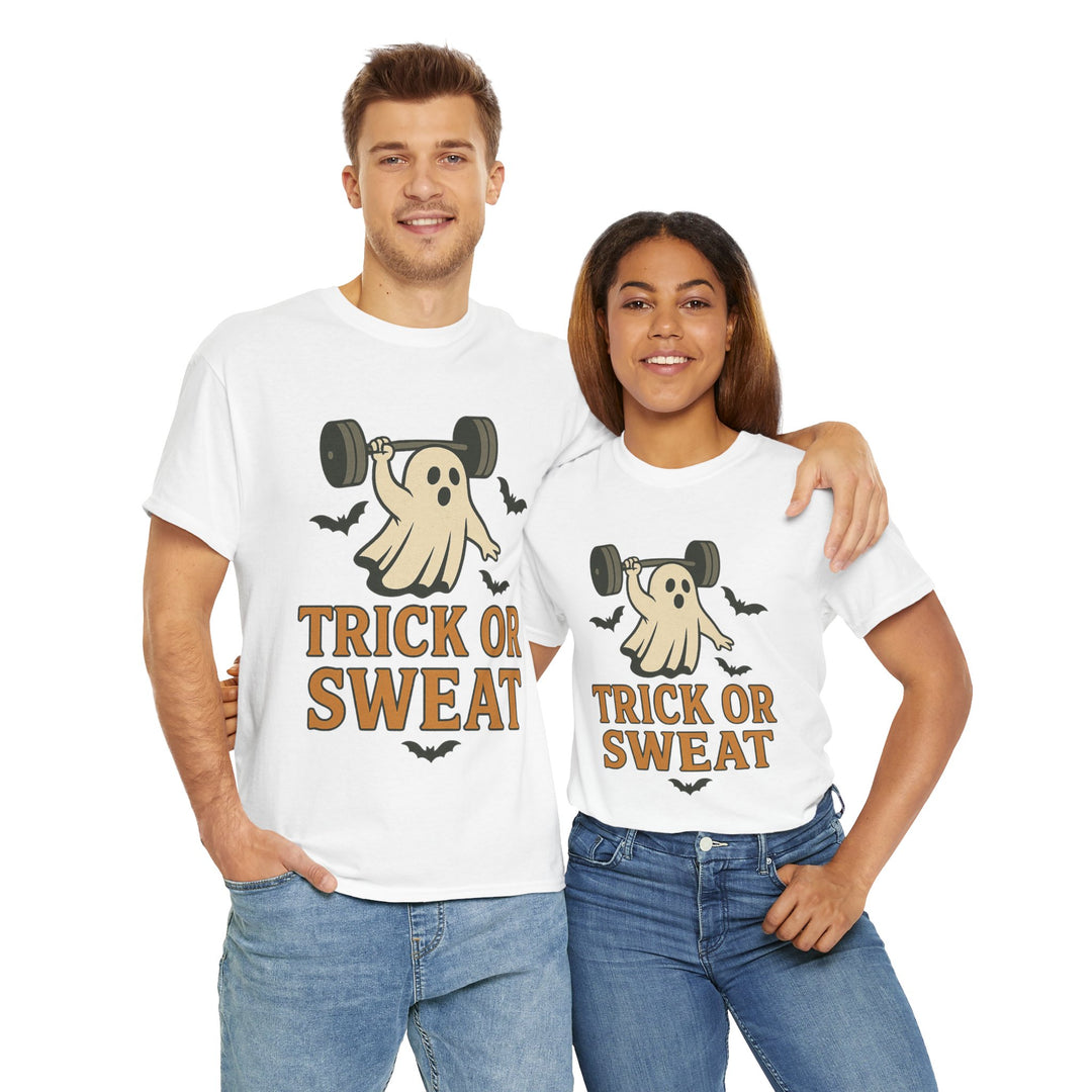 Trick or Sweat. Halloween Unisex Heavy Cotton Tee