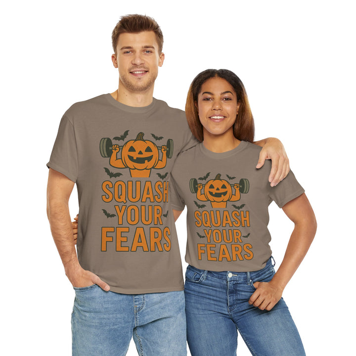 Squash Your Fears. Halloween Unisex Heavy Cotton Tee