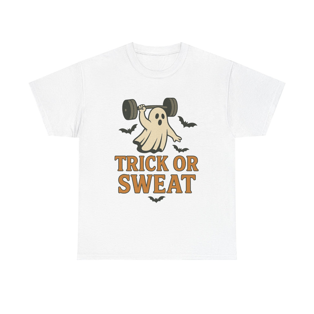 Trick or Sweat. Halloween Unisex Heavy Cotton Tee
