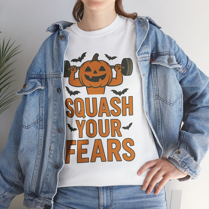 Squash Your Fears. Halloween Unisex Heavy Cotton Tee