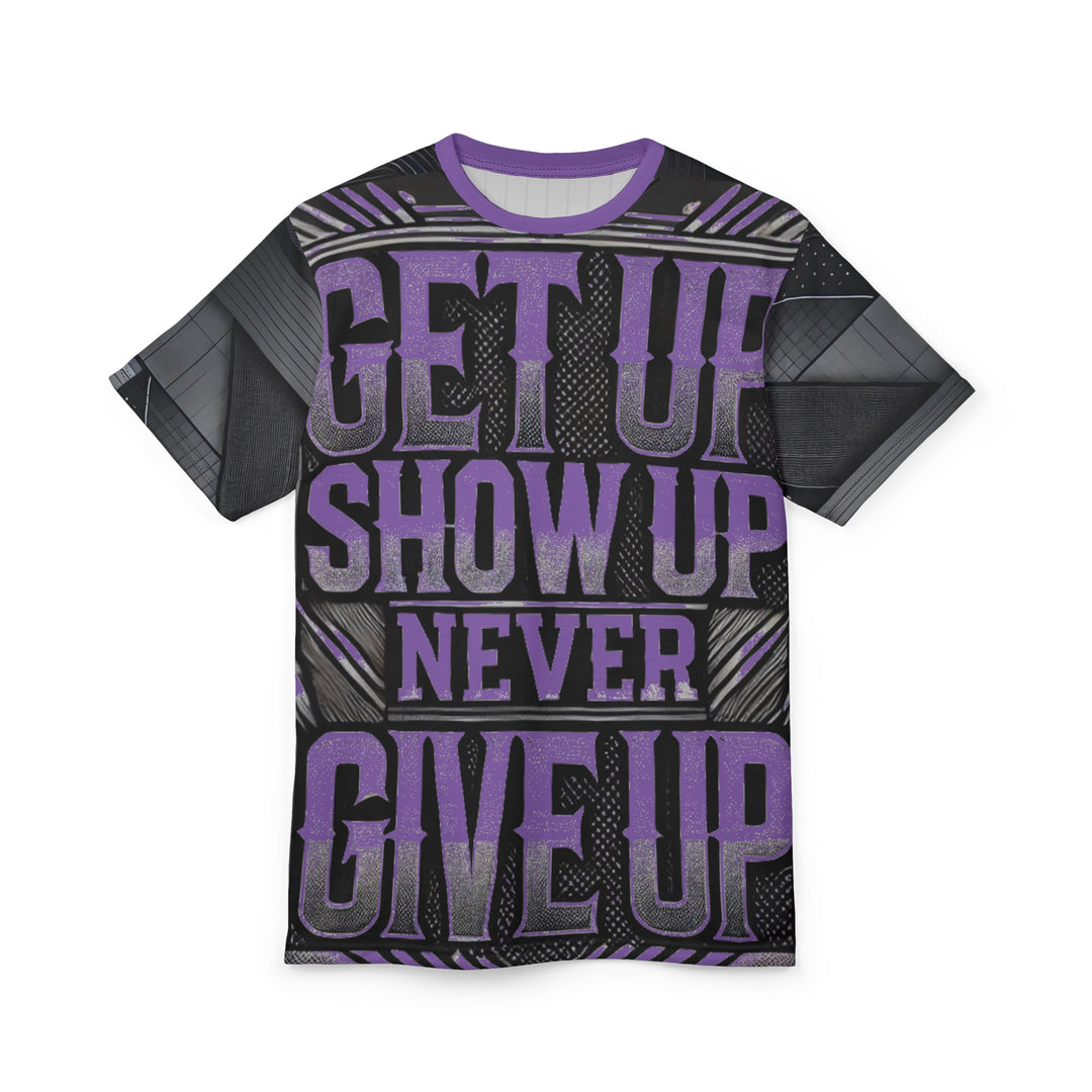 Relentless Drive Tee – Get Up, Show Up, Never Give Up (Light Purple)