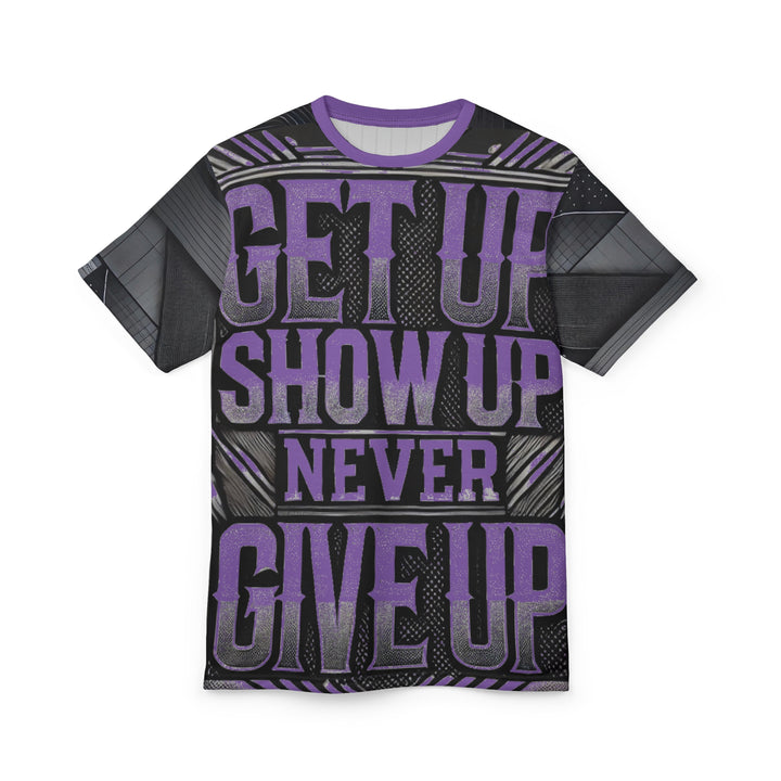 Relentless Drive Tee – Get Up, Show Up, Never Give Up (Light Purple)