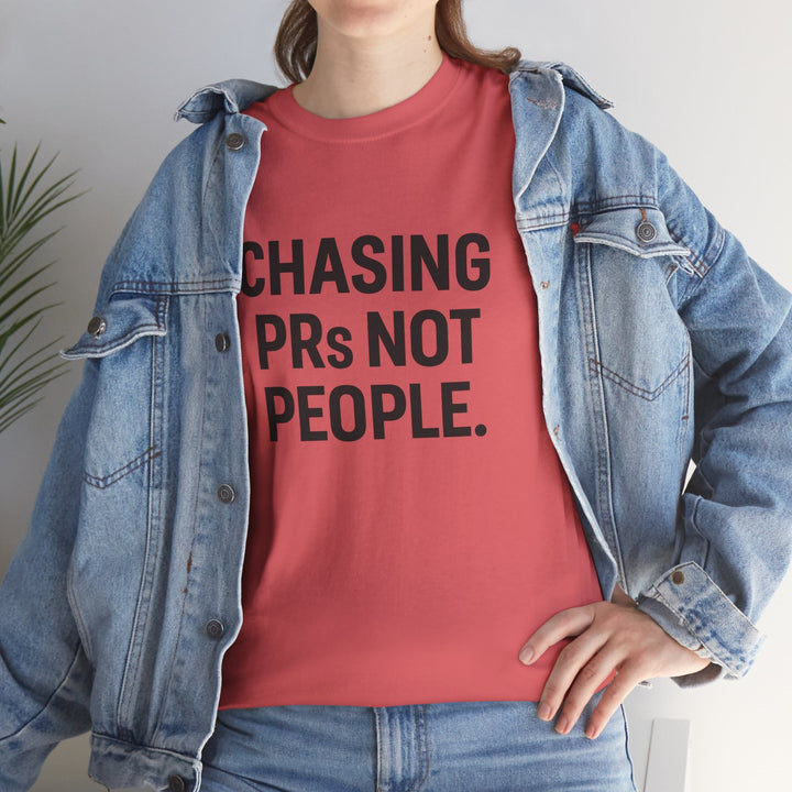 Chasing PRs Not People Unisex Heavy Cotton Tee
