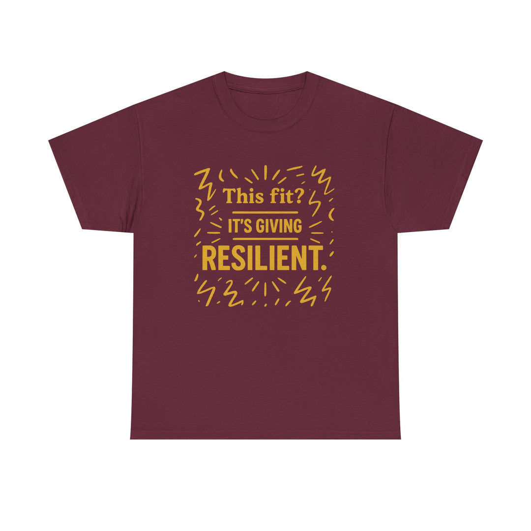 This Fit? It's Giving Resilient. Unisex Heavy Cotton Tee