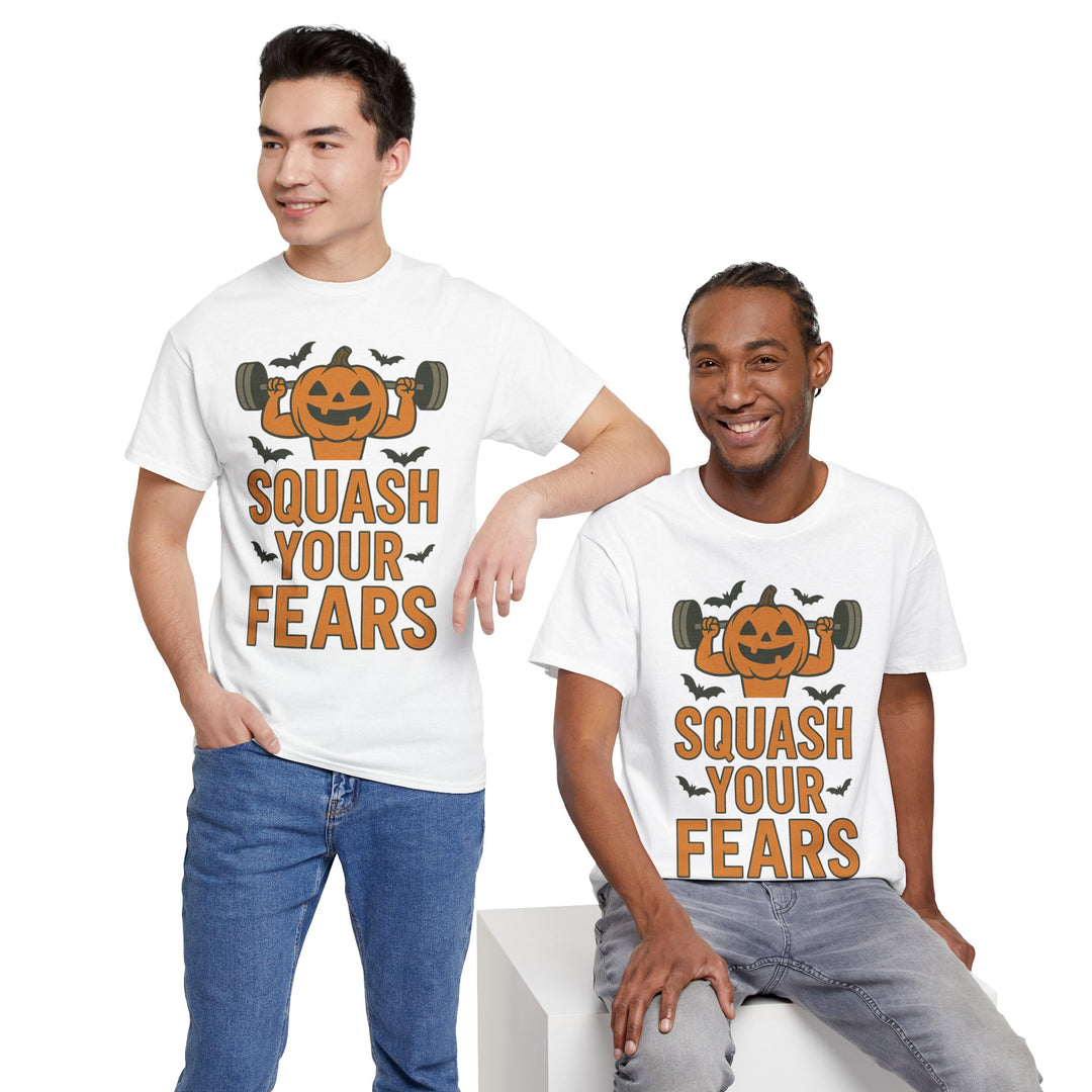 Squash Your Fears. Halloween Unisex Heavy Cotton Tee