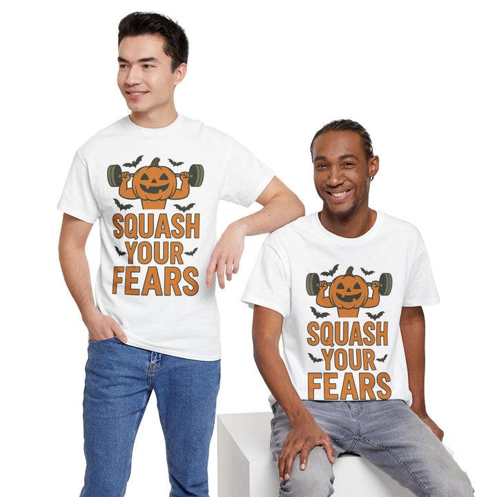 Squash Your Fears. Halloween Unisex Heavy Cotton Tee
